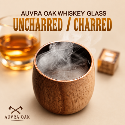 Auvra Oak Wooden Whiskey & Bourbon Glass