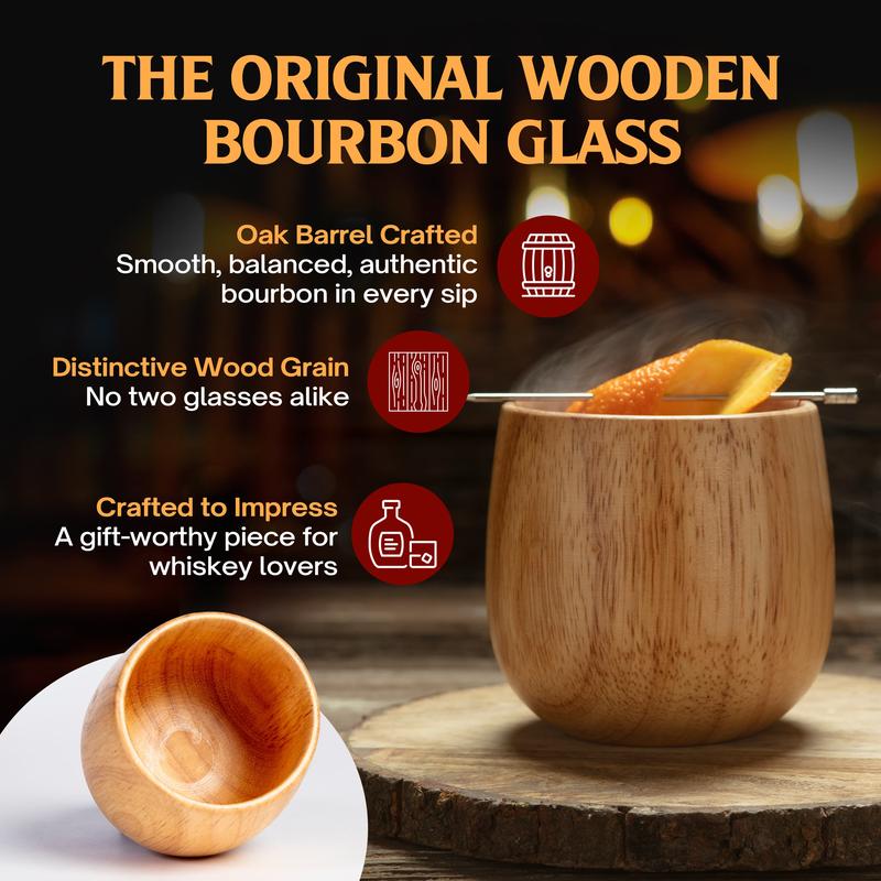 OakSip Wooden Whisky Glass™