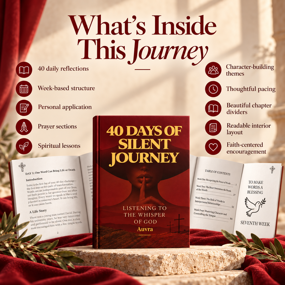 Auvra™ 40 Days Of Silent Journey - Listening To The Whisper Of God
