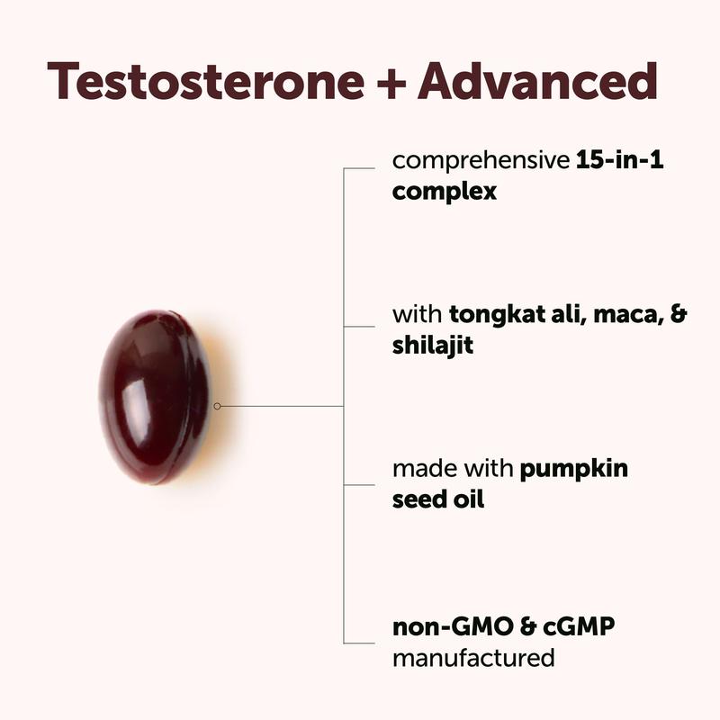 Testosterone+ Advanced 15-in-1 with Pumpkin Seed Oil 240 Softgels