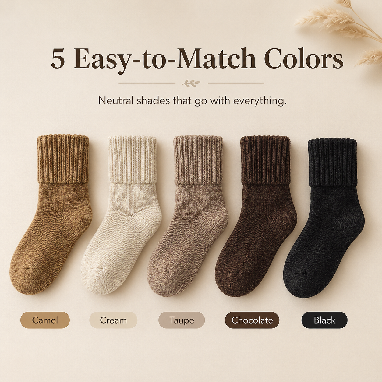 Auvra™ Cozy Ribbed Lounge Socks