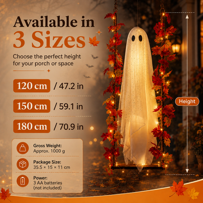 Light up - Swinging Ghost Halloween Decoration