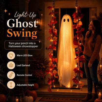 Light up - Swinging Ghost Halloween Decoration