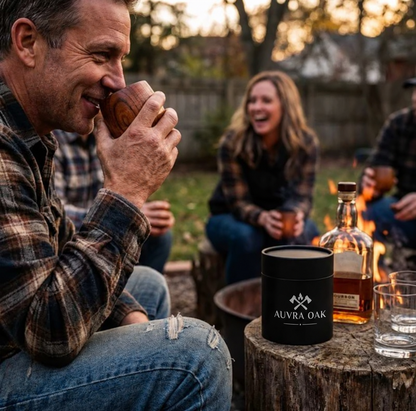 Auvra Oak Wooden Whiskey & Bourbon Glass