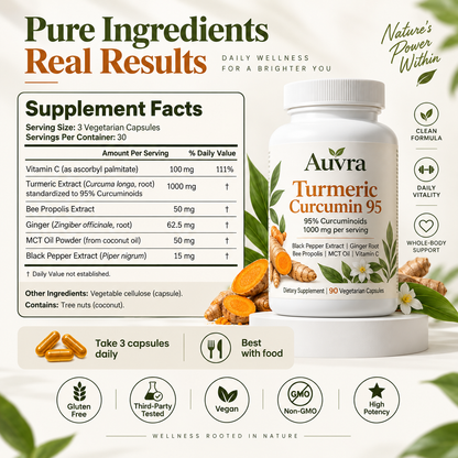 Turmeric Curcumin - 1000 mg Capsules