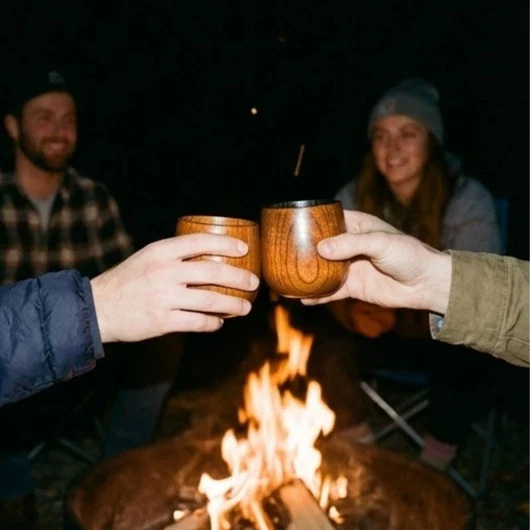 Auvra Oak Wooden Whiskey & Bourbon Glass