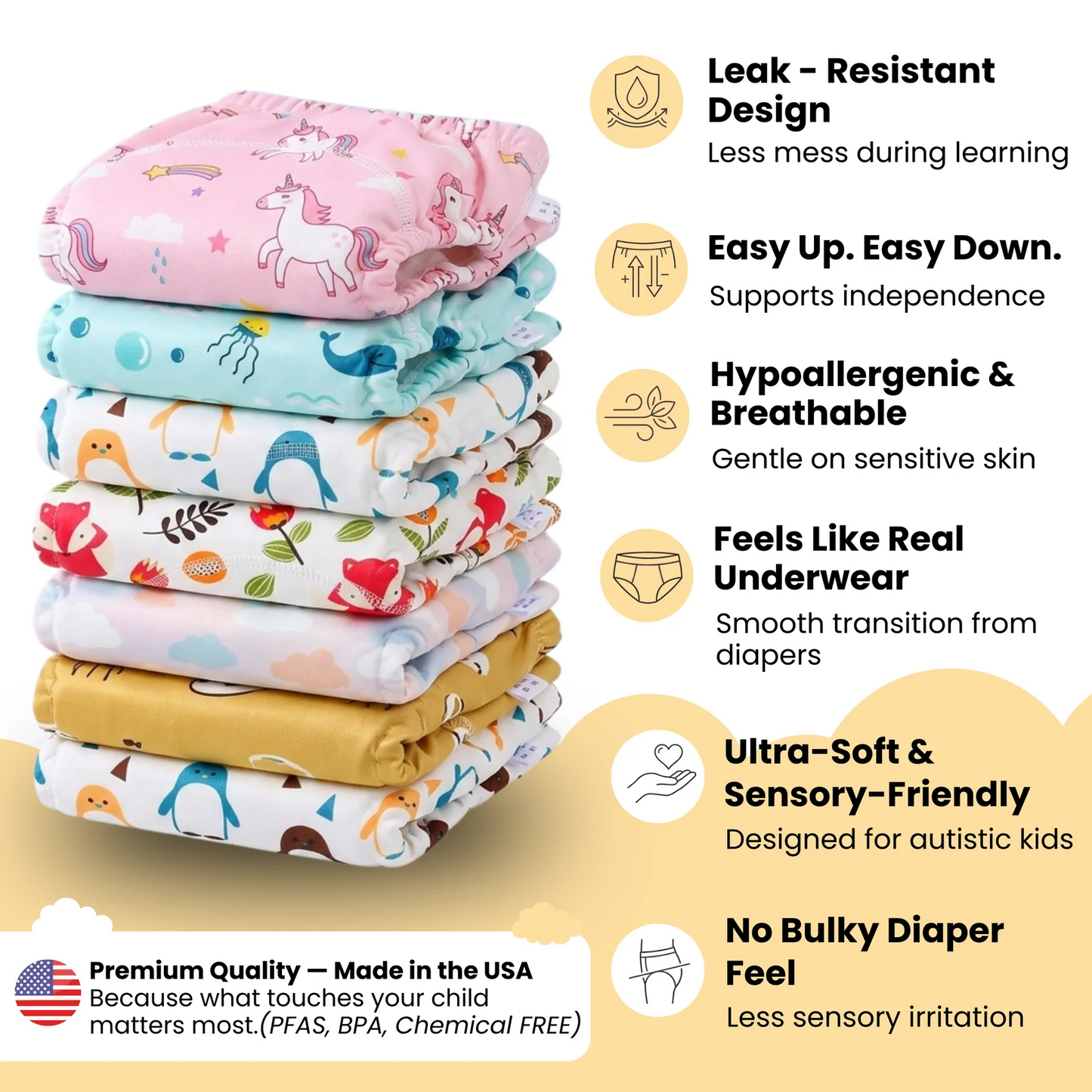 Auvra™ Potty Training Underwear Designed for Autistic Kids